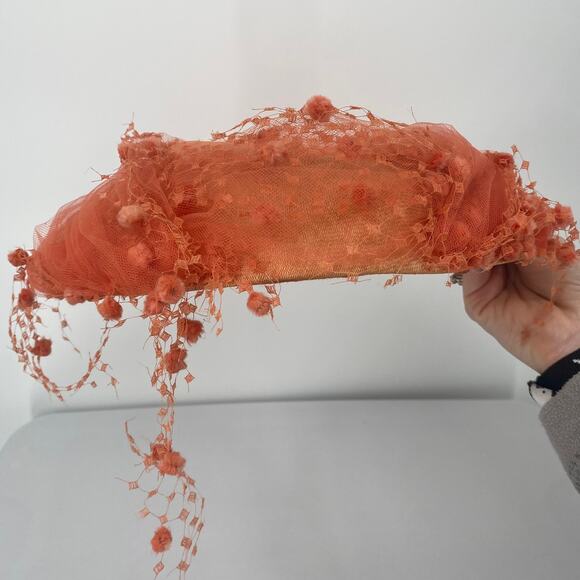 Phil Strann Original Vintage 50's Coral Dainty Hat - Picture 6 of 8